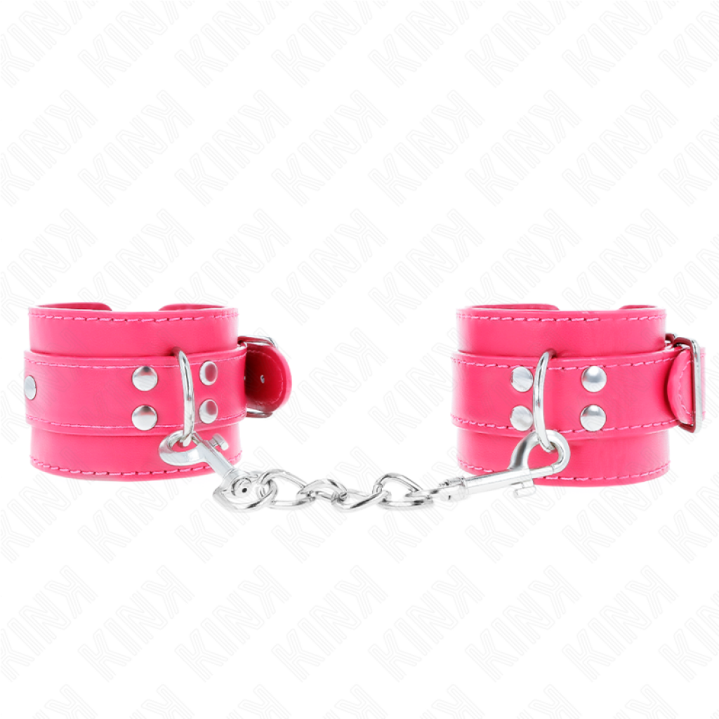 Kink - Muñequeras Fucsia con Detalles en Fucsia Ajustables