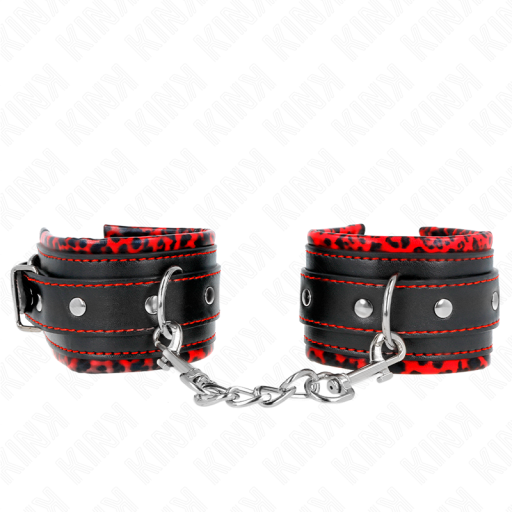 Kink Muñequeras Forradas Rojo/Negro Ajustables