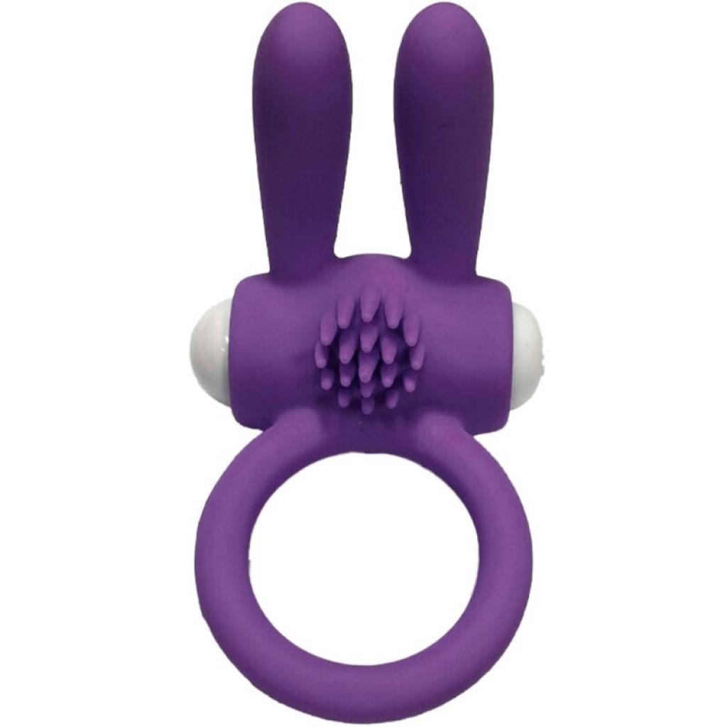 Anillo Vibrador de Silicona Morado Armony