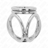 Kink - Anillo Pene Triple Metal Cromado 3.8 Cm A 5 Cm Modelo 1