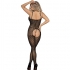 Bodystocking Crotchless de Rejilla Elástica Negra Talla Única - Subblime