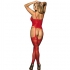 Bodystocking de Rejilla Rojo Talla Única - Subblime