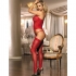 Bodystocking de Rejilla Rojo Talla Única - Subblime