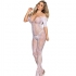 Subblime - Bodystocking Crotchless de Rejilla con Patrón de Rosas