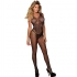 Bodystocking Crotchless con Estampado de Flores Talla Única