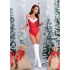 Body Navideño Crotchless de Livco Corsetti - Santas Lace Lady Talla S/M