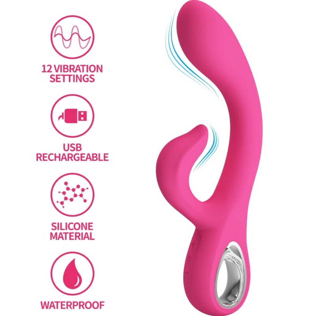 Pretty Love - Fritz Vibrador Rabbit con 12 Modos de Vibración Rosa