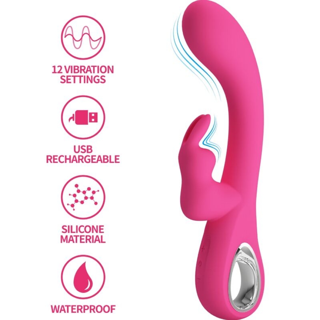 Pretty Love - Novak Vibrador Rabbit 12 Vibraciones Rosa