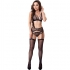 Livco Corsetti Fashion - Celeste Lc 20246 Sujetador + Liguero + Panty Negro