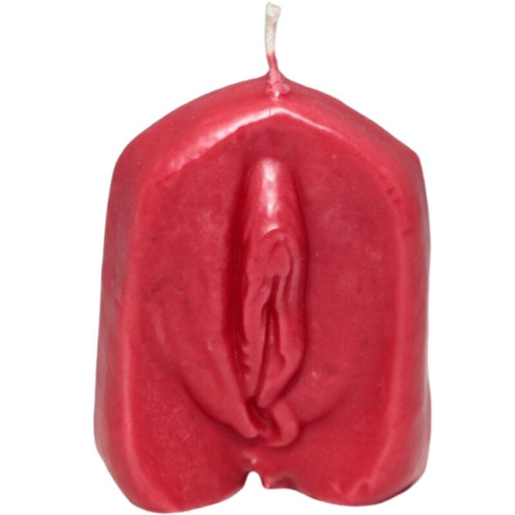 Vela en Forma de Vagina Roja