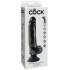 Dildo Vibrador con Testículos 23 cm Negro