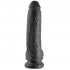 Dildo Realista Negro con Testículos 22.9 cm