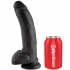 Dildo Realista Negro con Testículos 22.9 cm