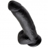 Dildo Realista Negro con Testículos 22.9 cm