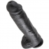 Dildo Realista con Testículos Negro 28 cm