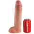 Strap-on Con Dildo Hueco 28 Cm Y Tirantes Color Carne