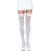 Leg Avenue Medias Nylon Blanco Y Lazo Blanco