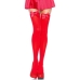 Leg Avenue Medias Rojas Con Lazo Rojo Talla Unica