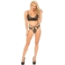 Leg Avenue Set 2 Piezas Con Tanga Doble Tiranta S/M Negro