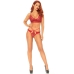 Leg Avenue Set 2 Piezas Con Tanga Doble Tiranta S/M Rojo