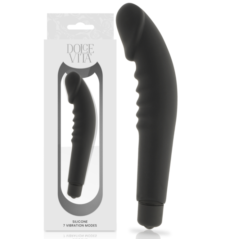  Realistic Placer Vibrador Silicona Negro