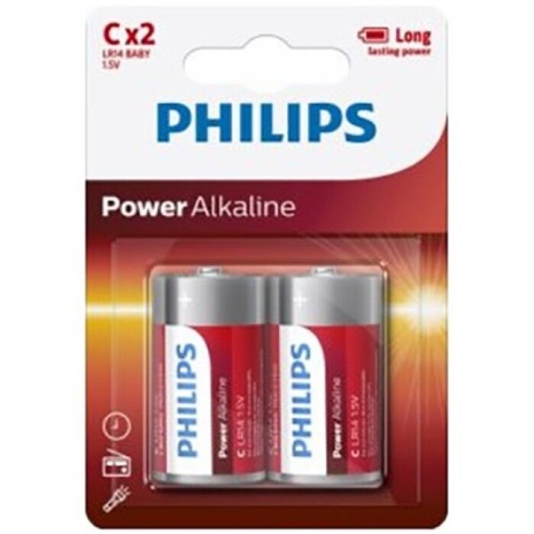 Philips Power Alkaline Pila C Lr14 Blister*2