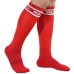 Macho Calcetines Largos Talla Unica Rojo