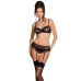 Passion Mujer Lovelia Set De Tres Piezas Negro S/M