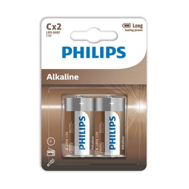 Philips Alkaline Pila C Lr14 Blister*2