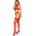 Leg Avenue Set Tres Piezas De Encajes Talla Unica Rojo