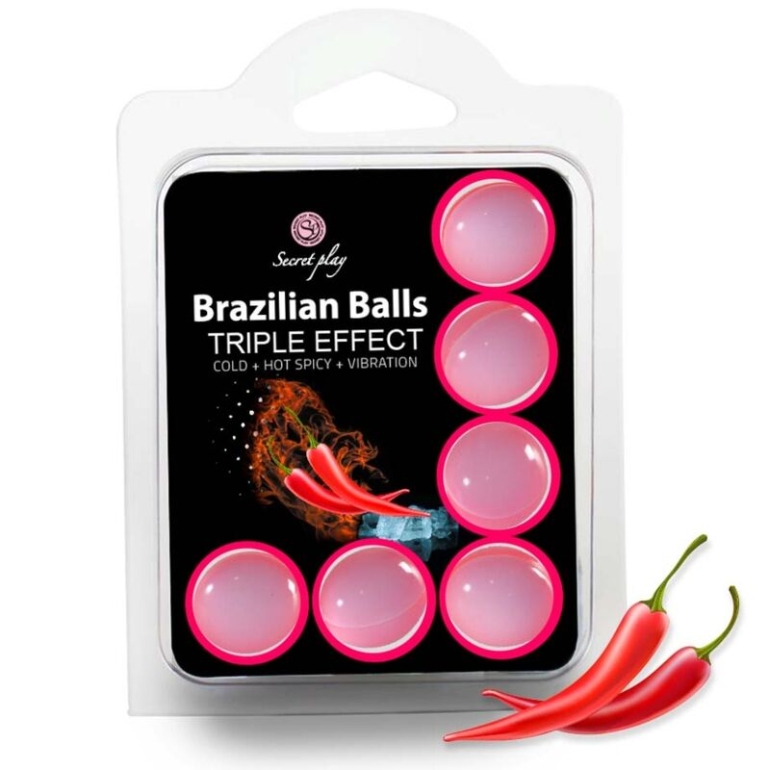 Secretplay Set 6 Brazilian Balls Triple Efecto