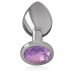 Intense Plug Anal Metal Aluminio Con Cristal Violeta Talla S