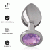 Intense Plug Anal Metal Aluminio Con Cristal Violeta Talla L