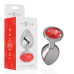 Intense Plug Anal Metal Aluminio Con Cristal Rojo Talla S