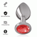 Intense Plug Anal Metal Aluminio Con Cristal Rojo Talla S