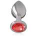 Intense Plug Anal Metal Aluminio Con Cristal Rojo Talla S