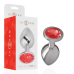 Intense Plug Anal Metal Aluminio Con Cristal Rojo Talla L