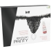  Panty Brasileña Negra Con Perlas Y Gel Lubricante 50 Ml