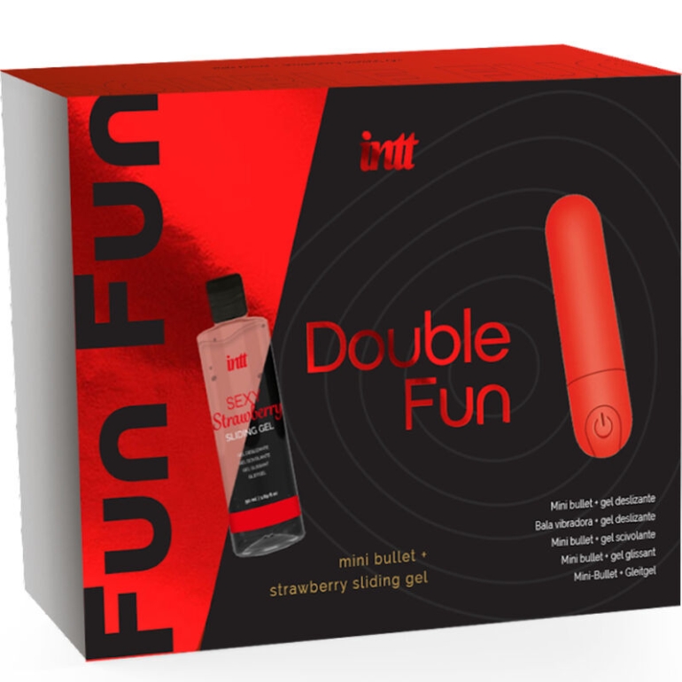  Doble Fun Kit Con Bala Vibradora Y Gel De Masaje Fresa