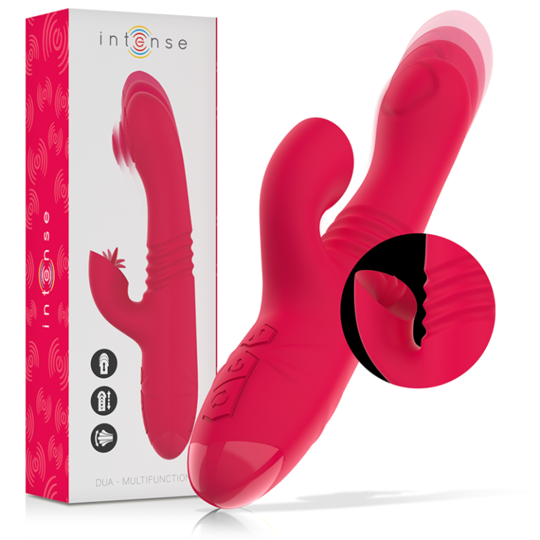 Intense Dua Vibrador Multifunción Recargable Up & Down Con Lengua Rojo