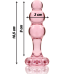  Modelo 1 Plug Cristal Borosilicato Rosa 10.5 Cm -o 3 Cm