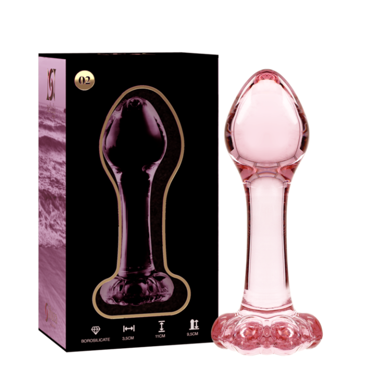  Modelo 2 Plug Cristal Borosilicato Rosa 11 Cm -o 3.5 Cm