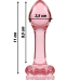  Modelo 2 Plug Cristal Borosilicato Rosa 11 Cm -o 3.5 Cm