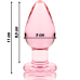  Modelo 3 Plug Cristal Borosilicato Rosa 11 Cm -o 5 Cm