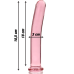  Modelo 17 Dildo Cristal Borosilicato Rosa 18.5 Cm -o 3 Cm