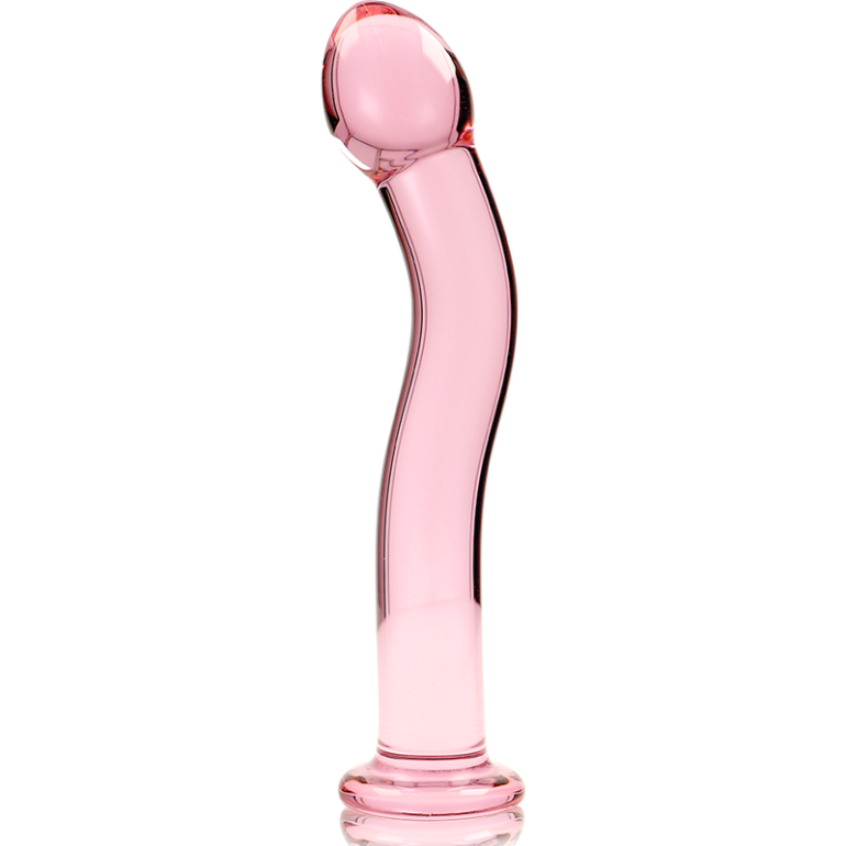  Modelo 18 Dildo Cristal Borosilicato Rosa 18.5 Cm -o 3.5 Cm