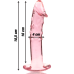  Modelo 19 Dildo Cristal Borosilicato Rosa 18.5 Cm -o 4 Cm