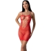 Passion Bs096 Bodystocking Rojo Talla Unica