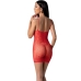 Passion Bs096 Bodystocking Rojo Talla Unica