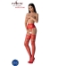 Passion S030 Medias Con Liguero Rojo Talla Unica